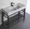 Modern Console Sink Vanity, Marble Style Sink, 40